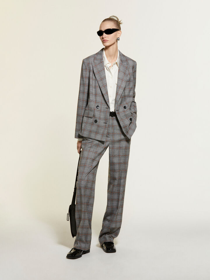 Karierter Flanellblazer - blazer für damen - Grau | Sisley image number 5